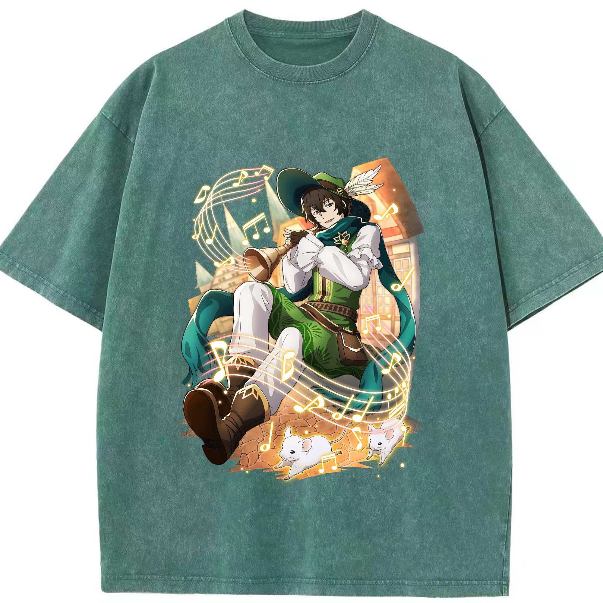 （画像用） 文豪ストレイドッグス Bungo Stray Dogs 綿100% ヴィンテージ風 半袖Tシャツ（フロントプリント）